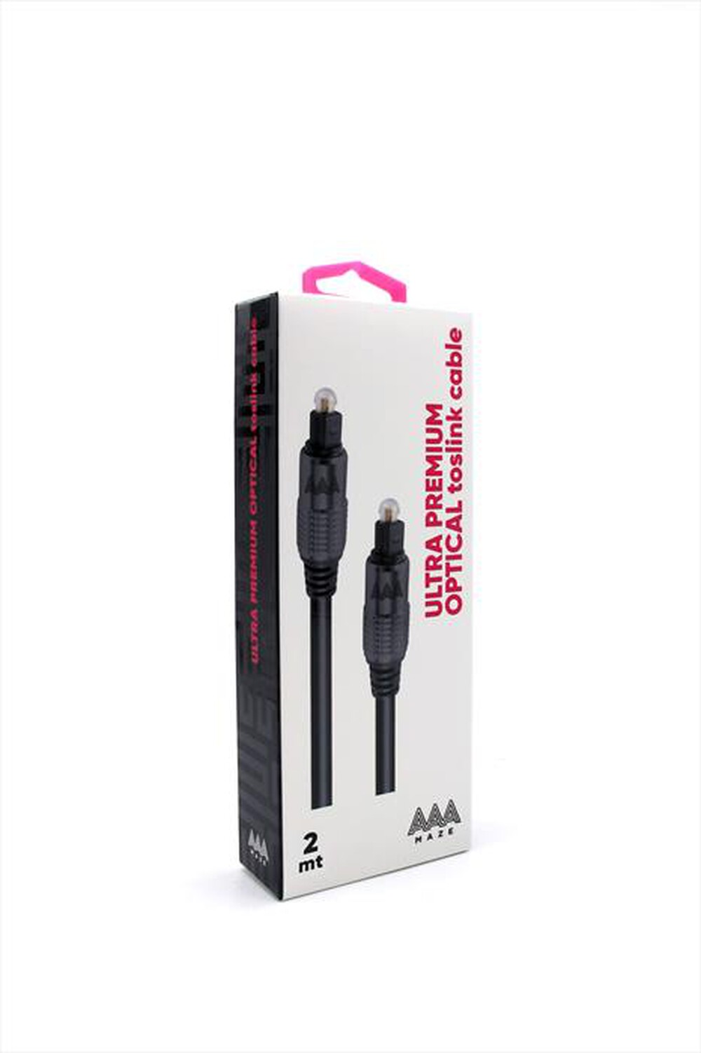 "AAAMAZE - CAVO OTTICO ULTRA PREMIUM TOSLINK 2 METRI-Nero"