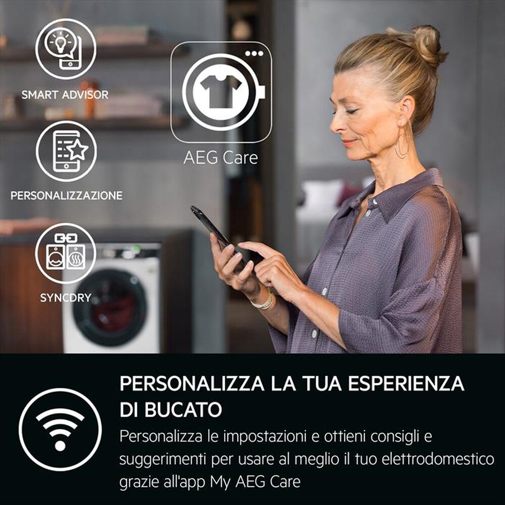 Immagine del prodotto AEG - Lavatrice LR8H94GBY 9 Kg Classe A-Bianco/obl&ograve; nero