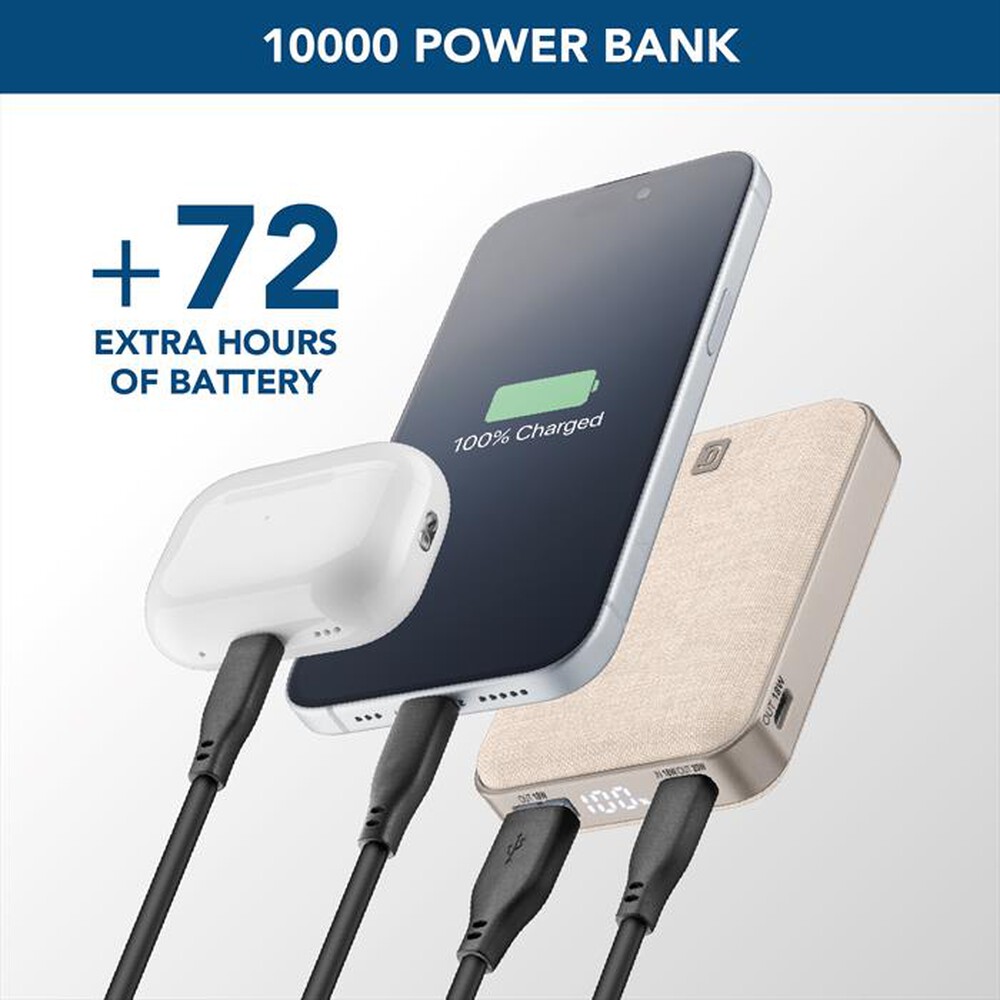 "CELLULARLINE - POWER BANK GLAM BIANCO-Bianco"