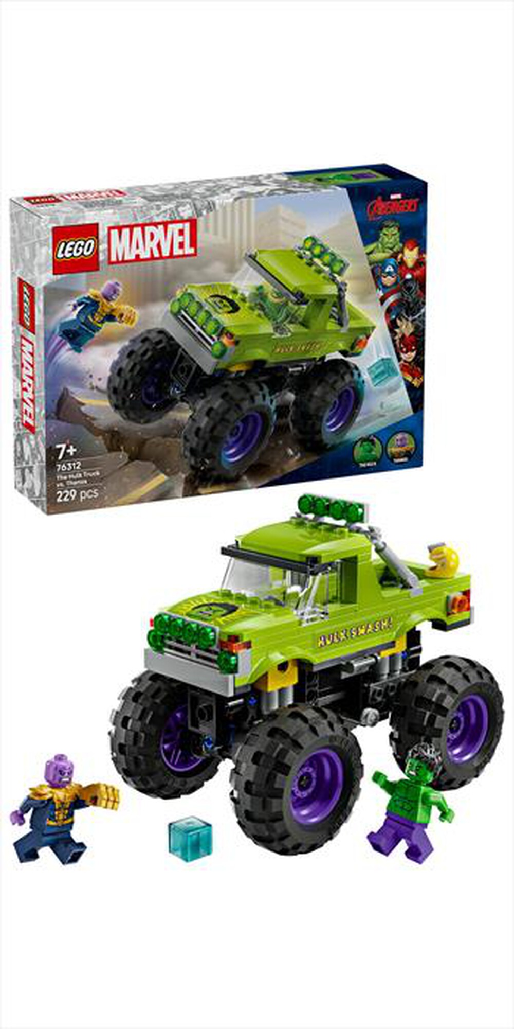 Immagine del prodotto LEGO - SUPER HEROES MARVEL Truck di Hulk vs Thanos 76312