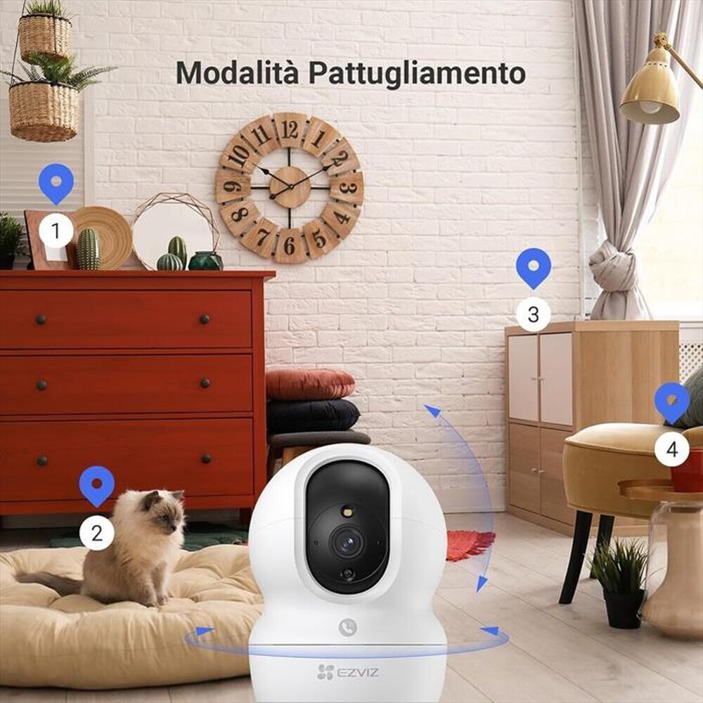 Immagine del prodotto EZVIZ - Telecamera WiFi da Interno Motorizzata H6C G1 3MP-bianco / nero