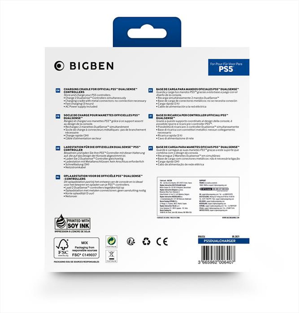 "NACON - BASE RICARICA ACADAPTOR 2 CONTROLLER DUALSENSE PS5-Nero"