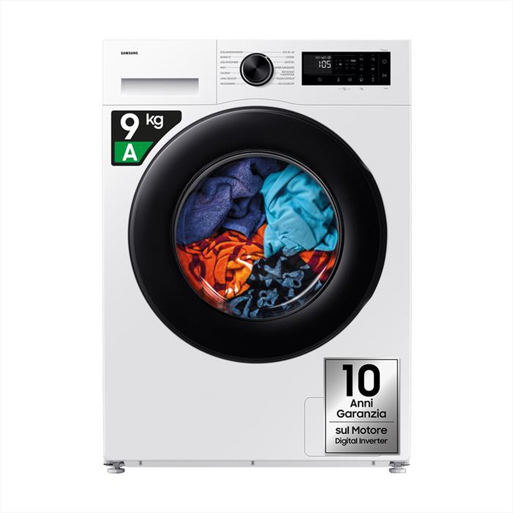SAMSUNG - Lavatrice WW90DG5G34AEET 9 Kg Classe A-bianca con obl&ograve; e display nero