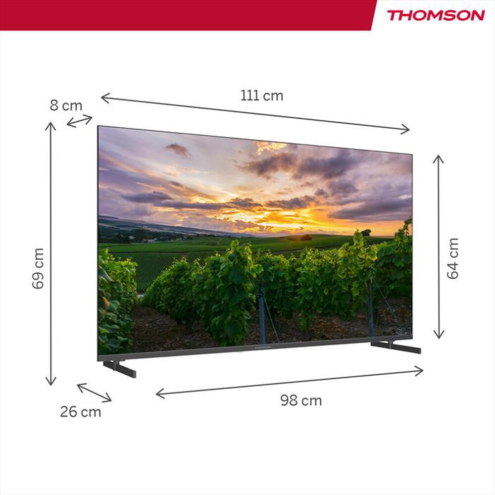 "THOMSON - Smart TV Q-LED UHD 4K 50\" 50QA2S13-Nero"