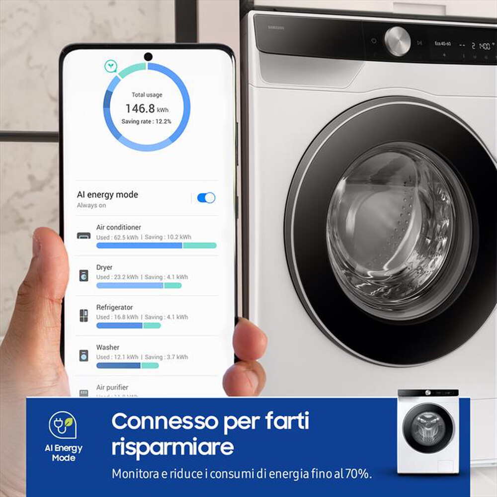 "SAMSUNG - Lavatrice WW11DG6B85LKU3 11 Kg Classe A-bianco"
