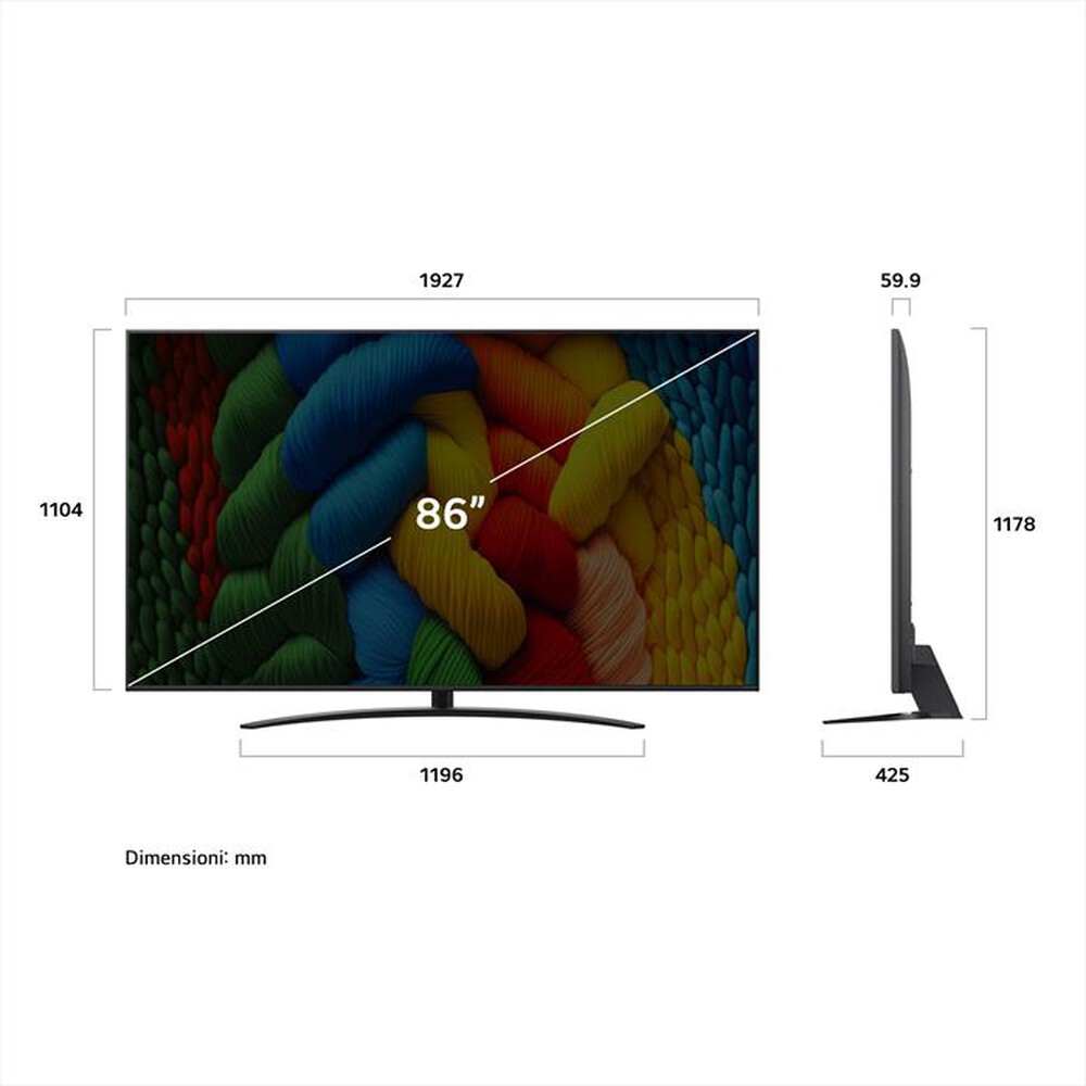 Immagine del prodotto LG - Smart TV Nanocell UHD 4K 86" 86NANO81A6A-Nero