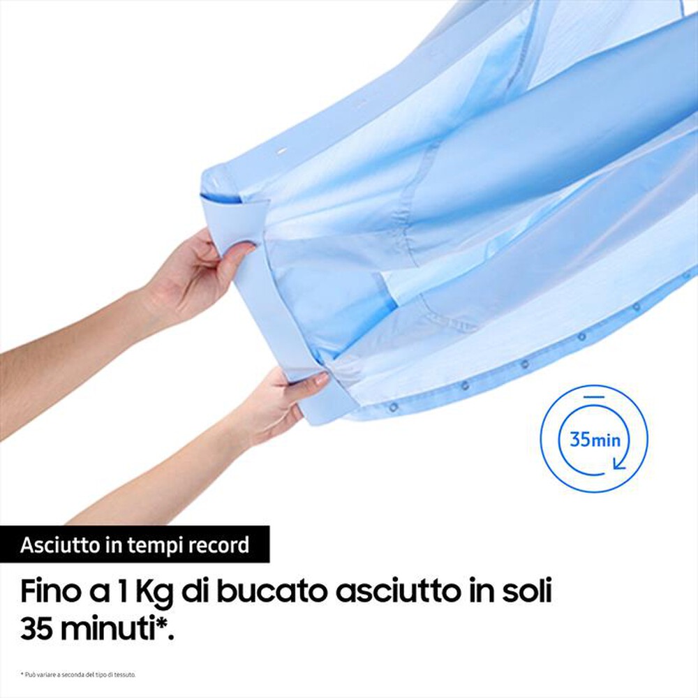 "SAMSUNG - Asciugatrice DV90BB5245AWS3 9 Kg Classe A+++-bianco oblò black"