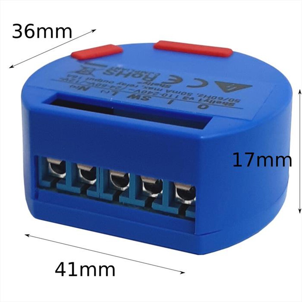 "SHELLY - Interruttore Relè Wireless 1V3-Blue"