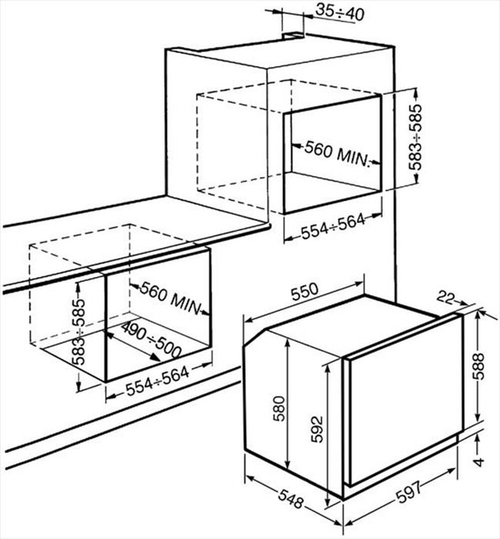 Immagine del prodotto SMEG - Forno incasso elettrico SF800AO Classe A+-antracite
