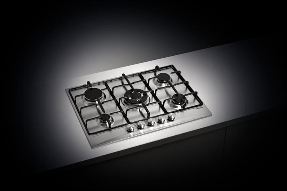 "GLEM GAS - Piano cottura a gas GT955IX 5 fuochi 86cm-Acciaio Satinato"