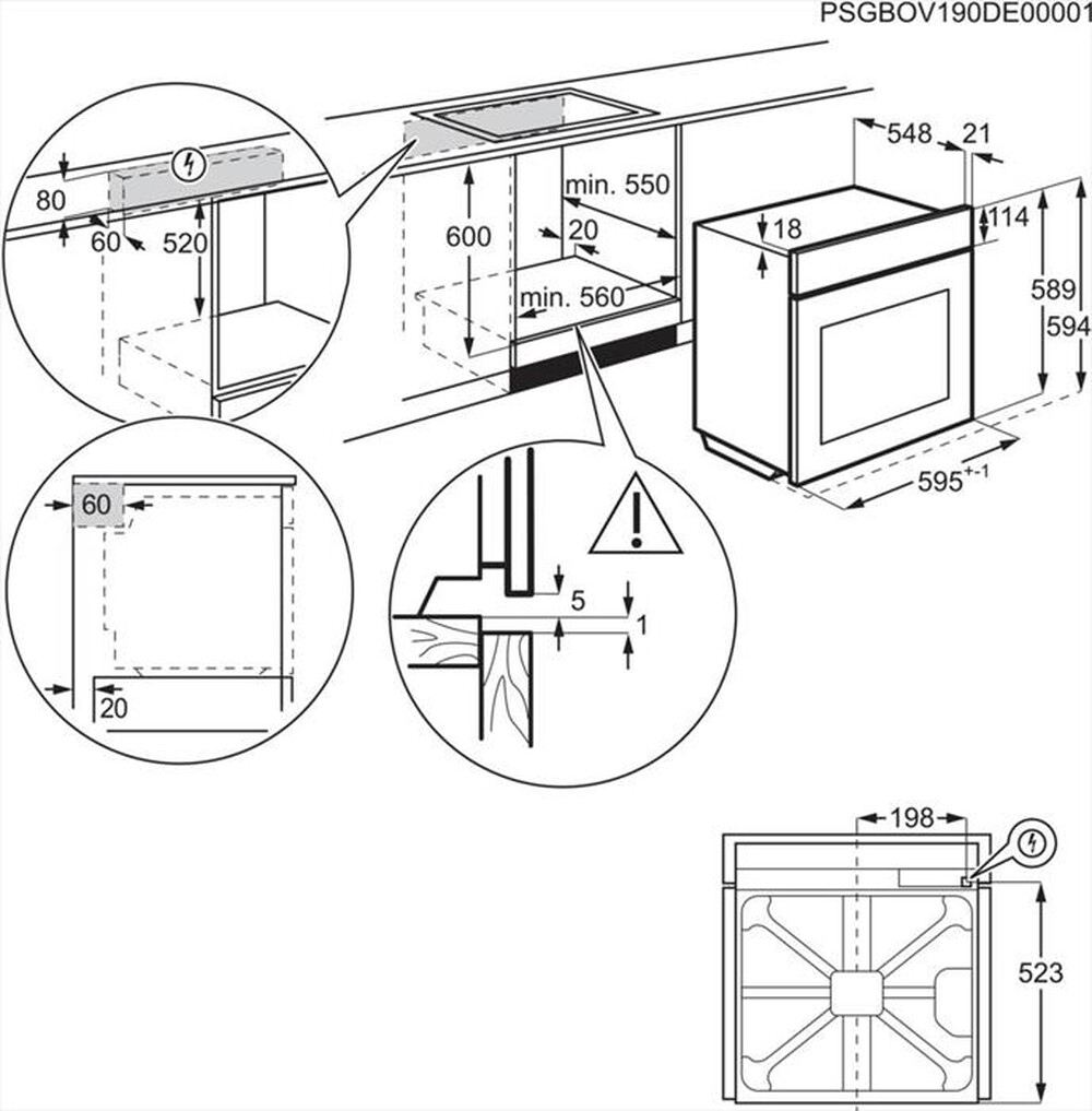 Immagine del prodotto AEG - Forno incasso elettrico GR6PB53FSB Classe A+-Inox antimpronta
