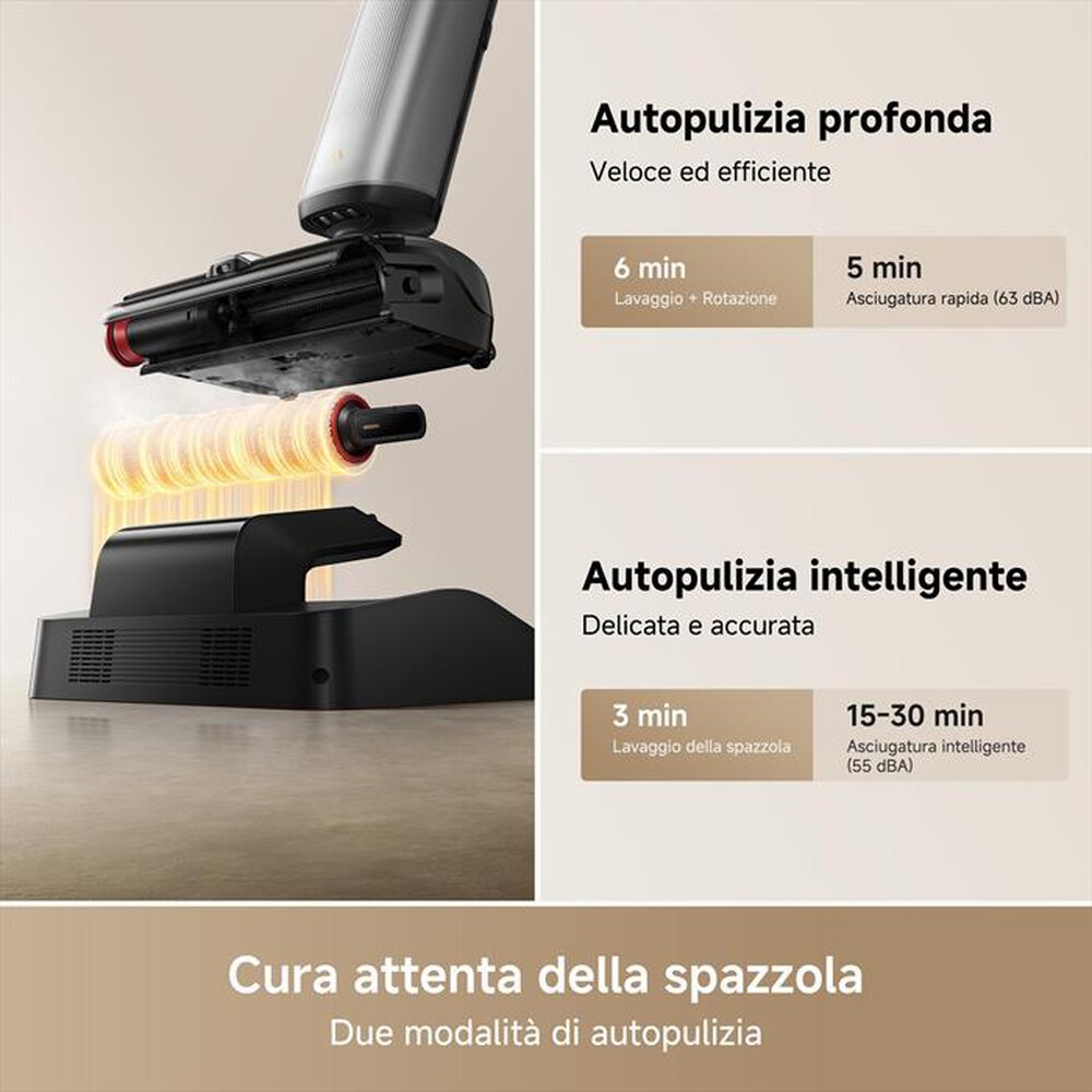"MOVA - Scopa ricaricabile X4VIMPRO-Nero / Oro"