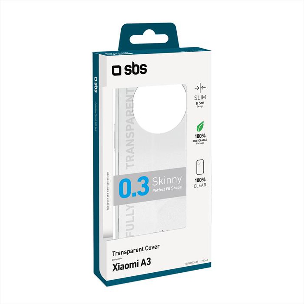 "SBS - Cover skinny TESKINXIA3T per Xiaomi A3-Trasparente"