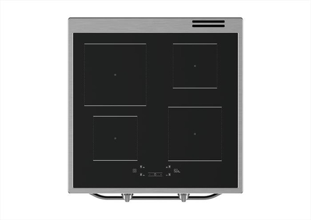 "HOTPOINT ARISTON - Cucina elettrica a induzione HS68IQ8CHX/E Classe A-Stainless steel"
