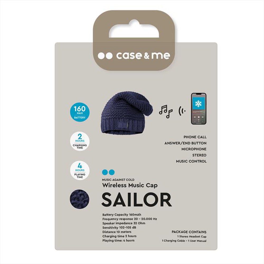 "SBS - Cappello invernale cuffie wireless CMWINTSAILBTB-Blu"