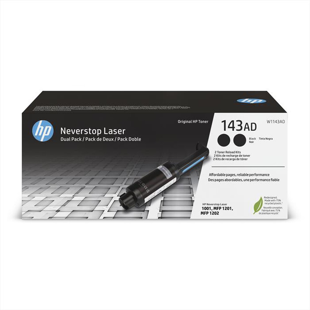 "HP - NEVERSTOP HP 143AD-Nero, Combo Pack"