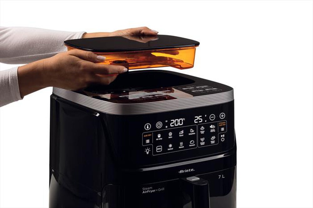 "ARIETE - 4636/00 FRIGGITRICE AD ARIA, VAPORE E GRILL-Black"