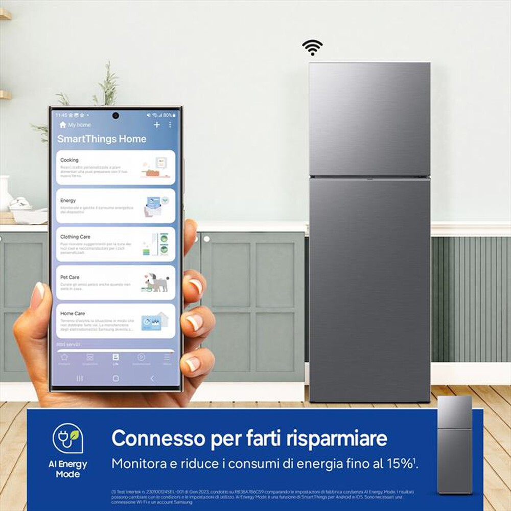 Immagine del prodotto SAMSUNG - Frigorifero 2 porte RT31CG5624S9ES Classe E 297 lt-Metal Inox