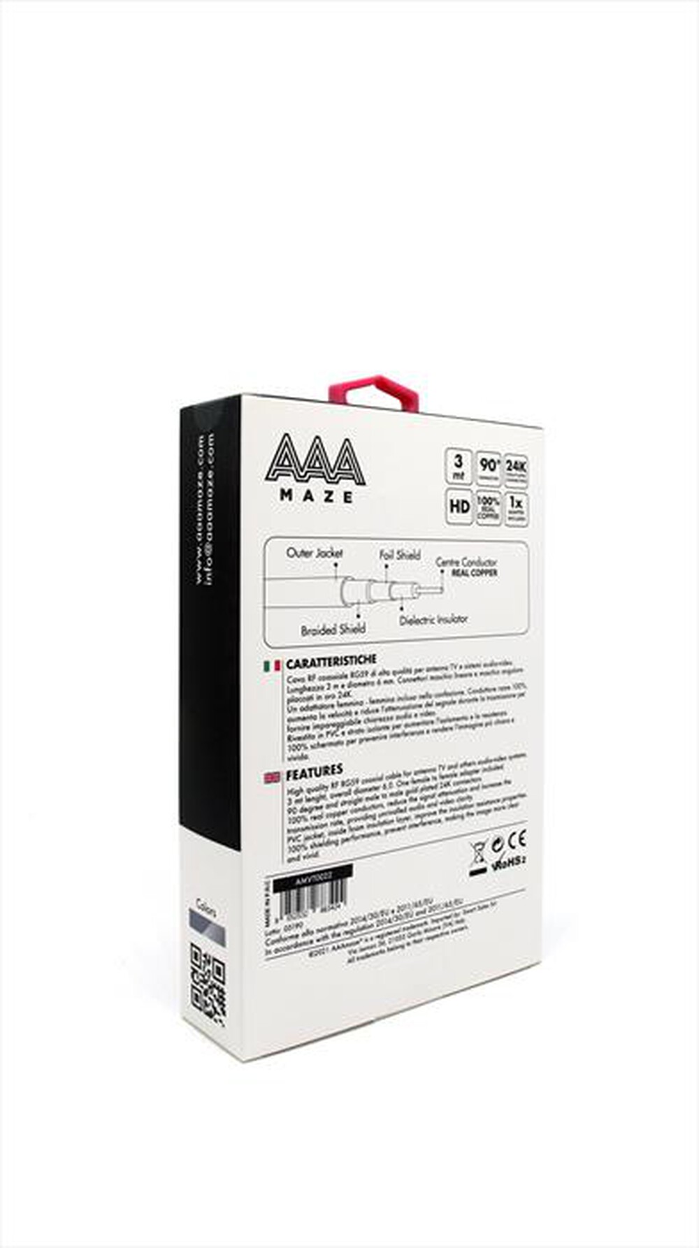 "AAAMAZE - CAVO ANTENNA LUNGHEZZA 3 METRI PREMIUM AD"