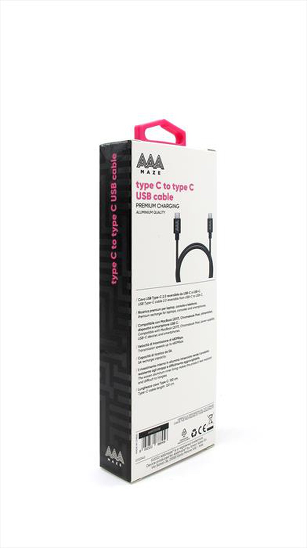 "AAAMAZE - CAVO TYPE-C TO TYPE-C 1,2 METRI AMMT-NERO"