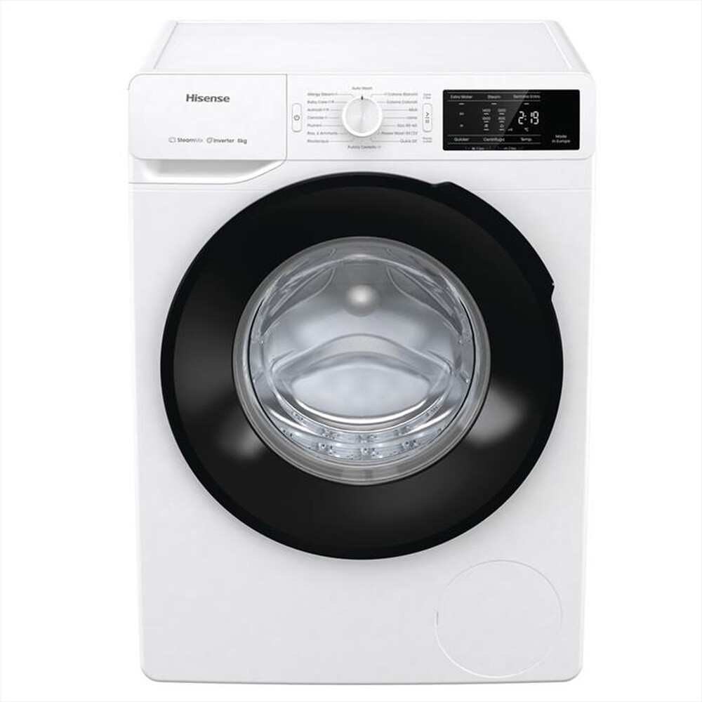 "HISENSE - Lavatrice WF3V842BW 8 Kg Classe A-Bianco/Nero"