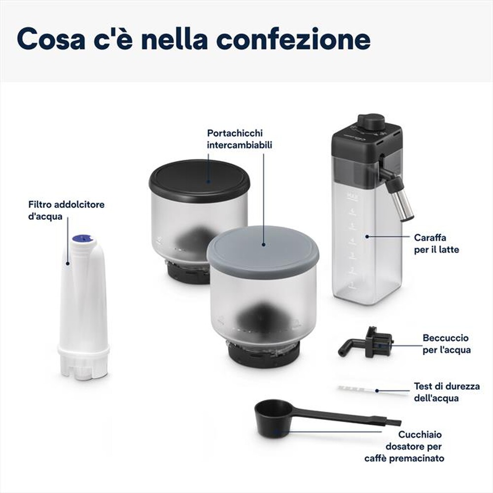 "DE LONGHI - Macchina da caffè automatica RIVELIA EXAM440.55.G-Grigio (pebble grey)"