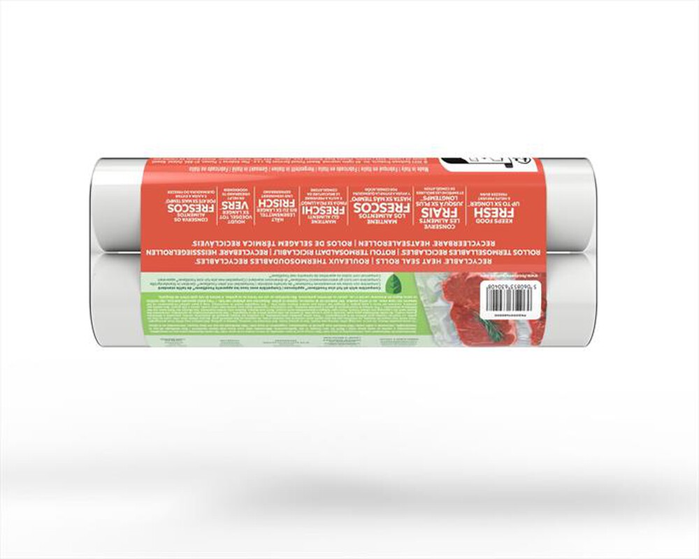 "FOODSAVER - 2 ROTOLI RICICLABILI 20CM X 4,5 MT-TRASPARENTE"