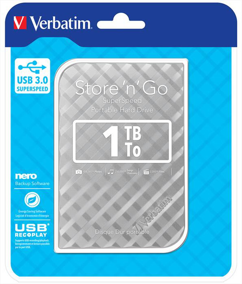 "VERBATIM - Store 'n' Go USB 3.0 1TB - Argento"