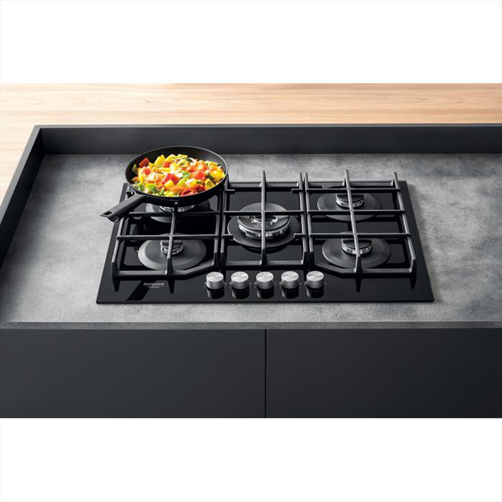"HOTPOINT ARISTON - Piano cottura a gas HAGS 72F/BK HOB OA 5 fuochi"