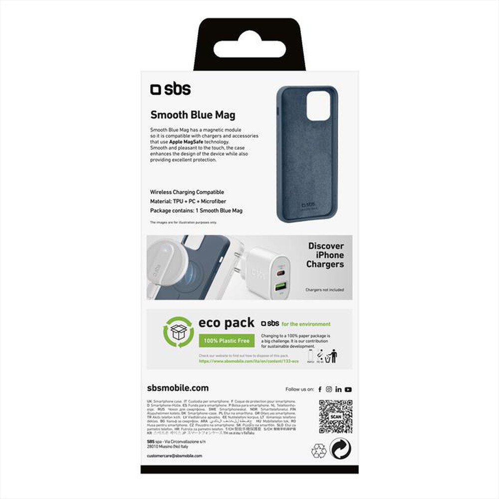 "SBS - Cover TEMAGCOVRUBIP1467B per iPhone 14 Plus-Blu"