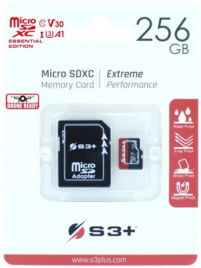 S3+ - S3SDC10U1/256GB-R-Nero/Rosso