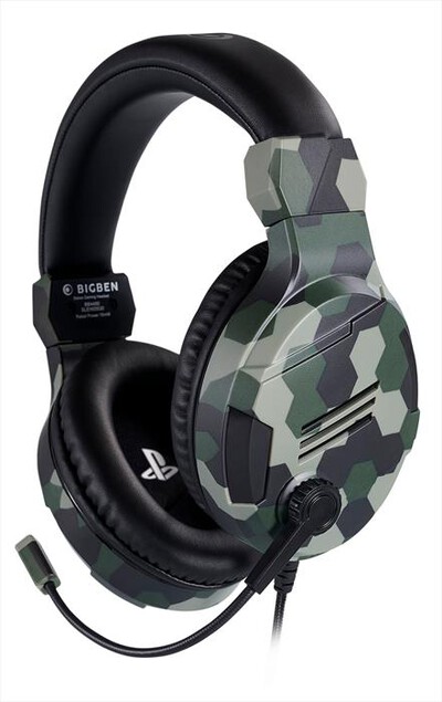 BIG BEN - CUFFIE GAMING STEREO V3 CAMO PS5-Camouflage Green