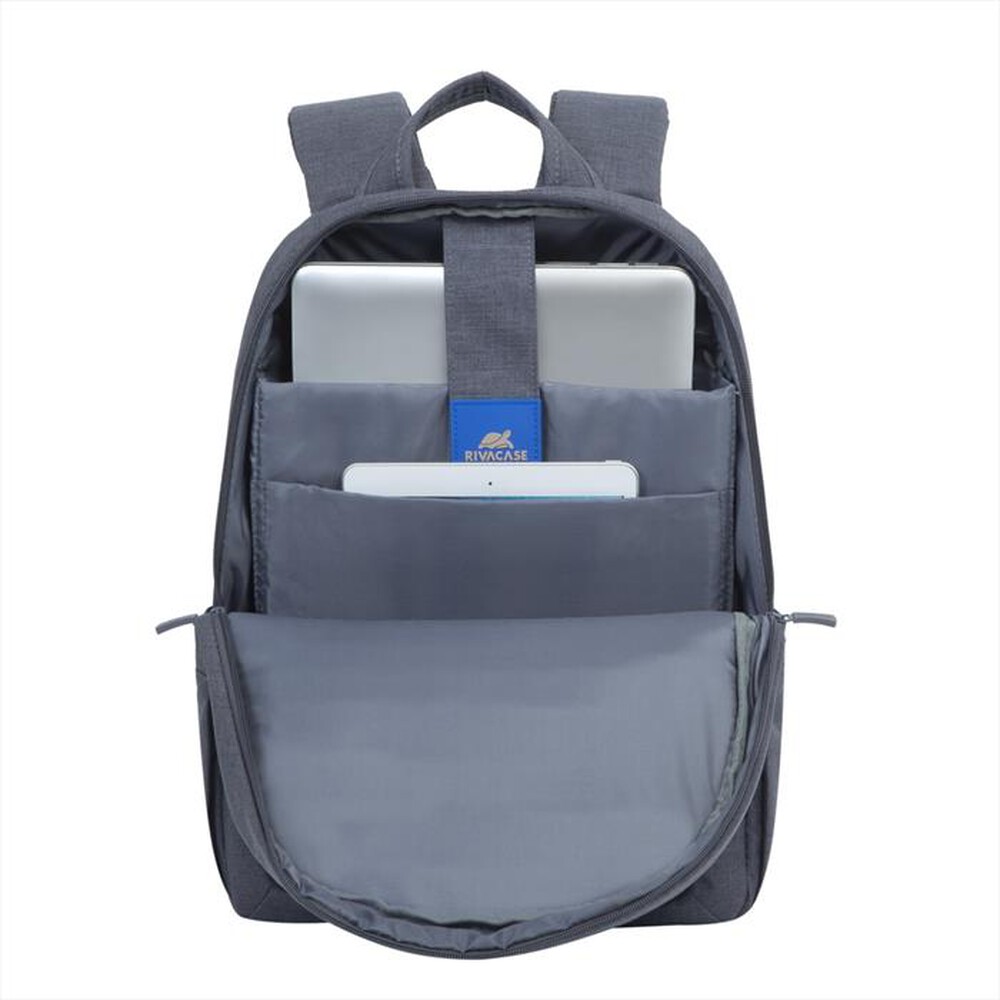 "RIVACASE - 7560 ZAINO IN TESSUTO PER NOTEBOOK DA 15,6\" GRIGIO-Grigio"