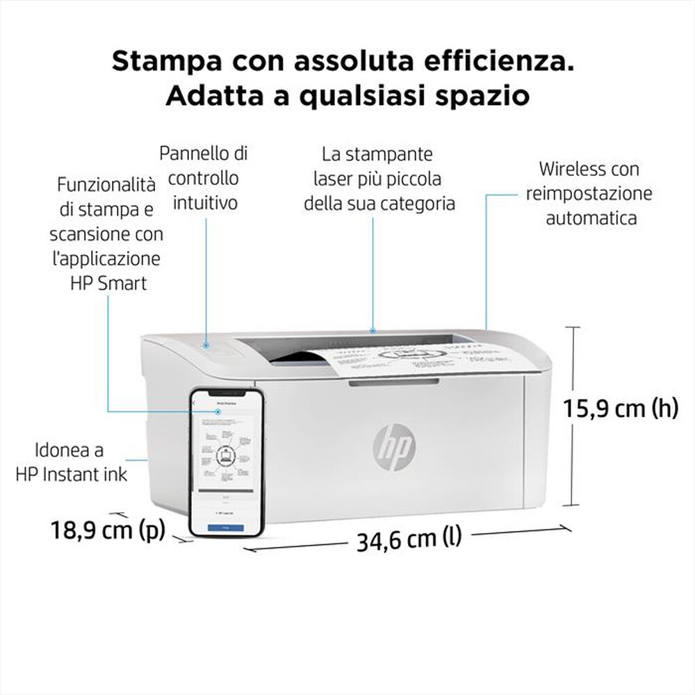 Immagine del prodotto HP - Stampante LASERJET M110W-Bianca