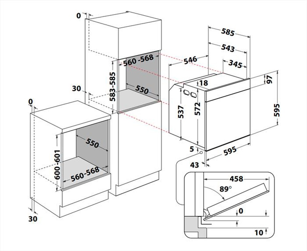 Immagine del prodotto HOTPOINT ARISTON - Forno incasso elettrico + gas FIT 834 IX HA