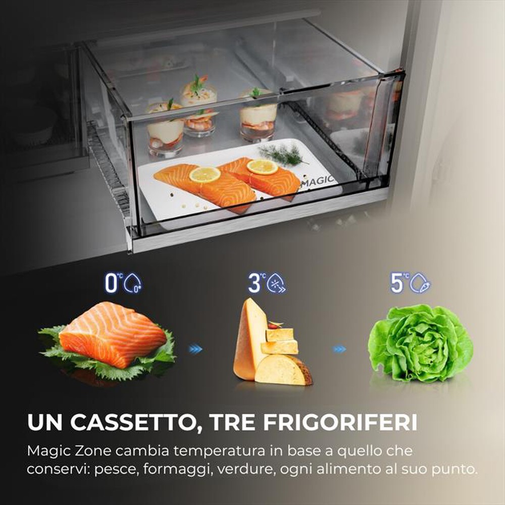 Immagine del prodotto HAIER - Frigorifero 4 porte HCR59F18DNMM Classe D 706lt-Acciaio inox
