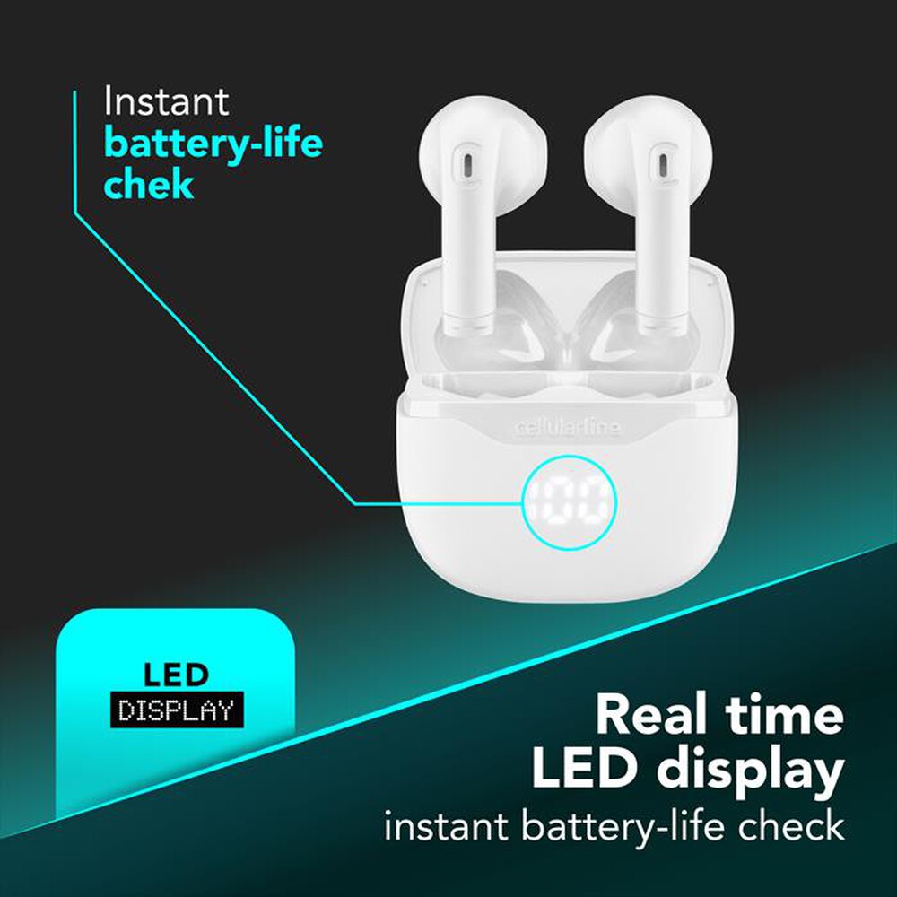 Immagine del prodotto CELLULARLINE - CORE AURICOLARE BLUETOOTH TWS BIANCO-Bianco