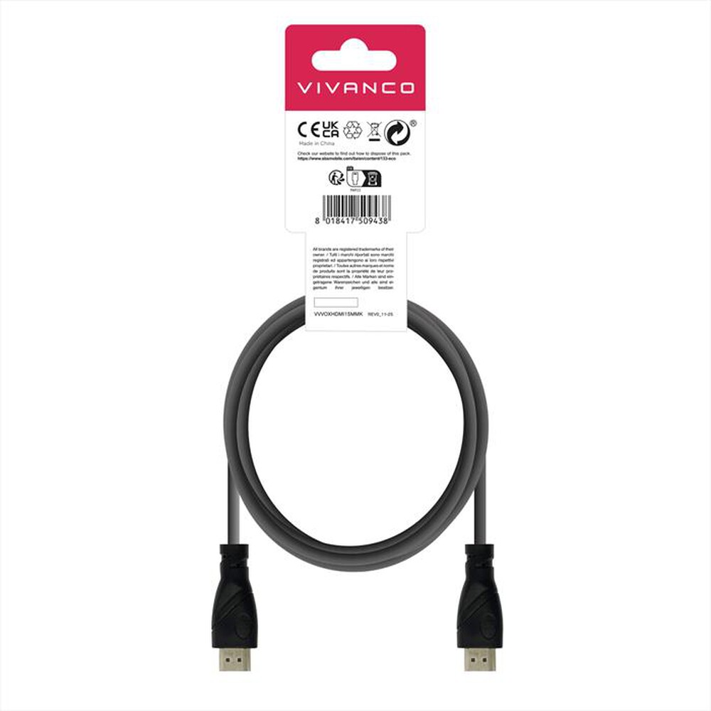 Immagine del prodotto SBS - Cavo HDMI v. 1.4  alta velocit&agrave; con ethernet-Nero