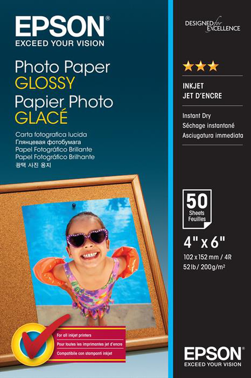 "EPSON - PHOTO PAPER GLOSSY 10X15CM 50 SHEET"
