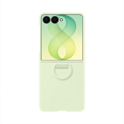 SAMSUNG - Custodia Silicone Ring Magnet per Galaxy Z Flip8-Green