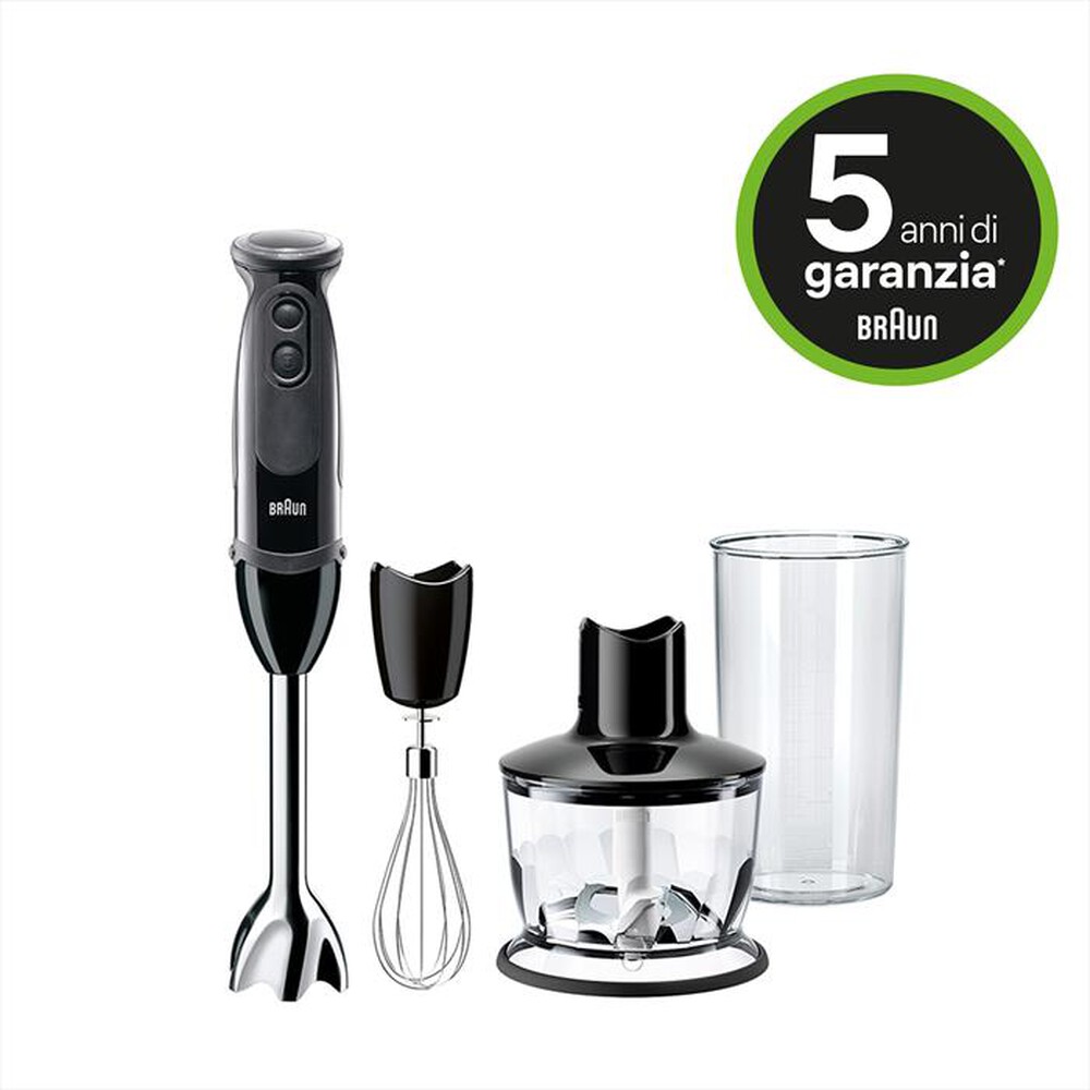 "BRAUN - Frullatore a immersione Minipimer MQ5235BK VARIO-Nero"