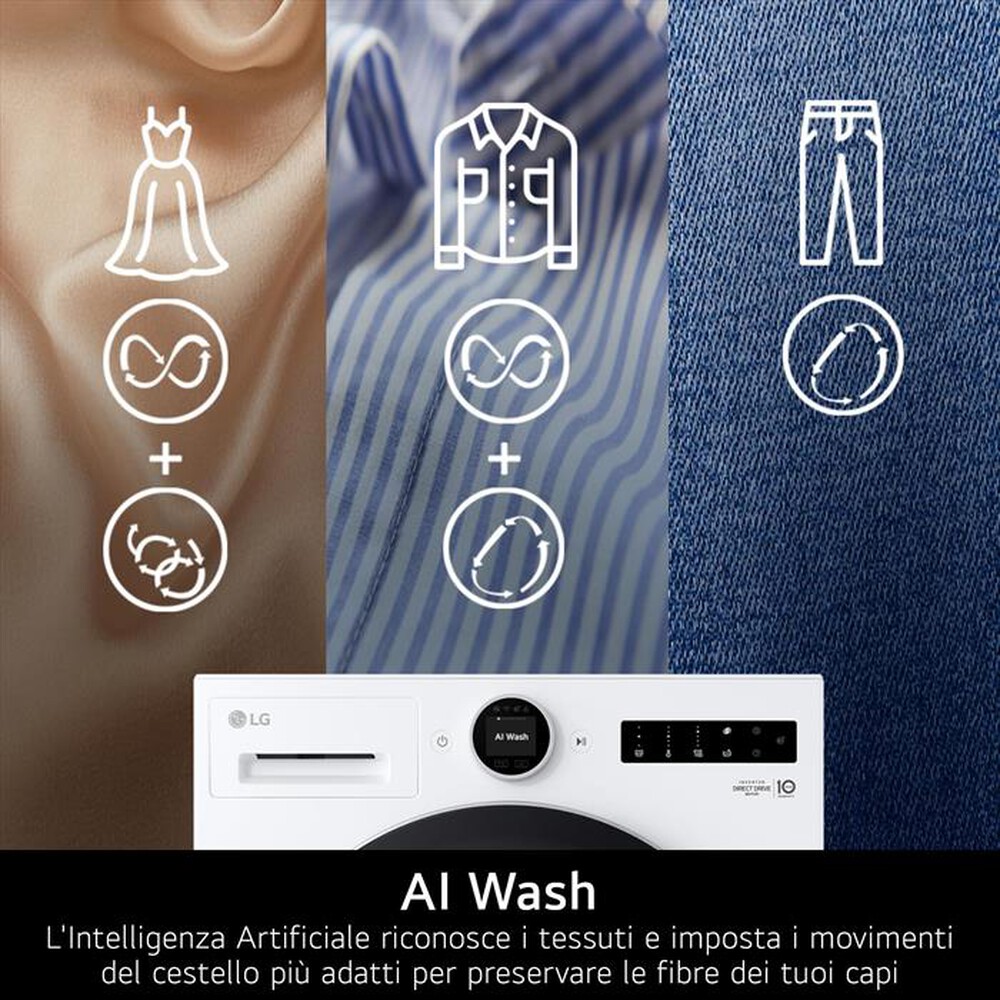 Immagine del prodotto LG - Lavatrice AI DD F4X7011TWB 11 Kg Classe A-Ivory White