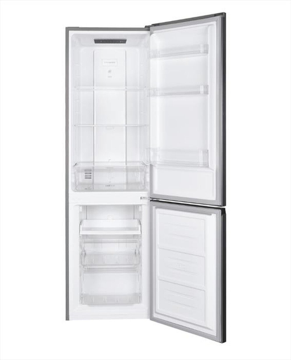"CANDY - Frigorifero combinato CCH1T518EX Classe E 253 lt-Platino, Acciaio inossidabile"