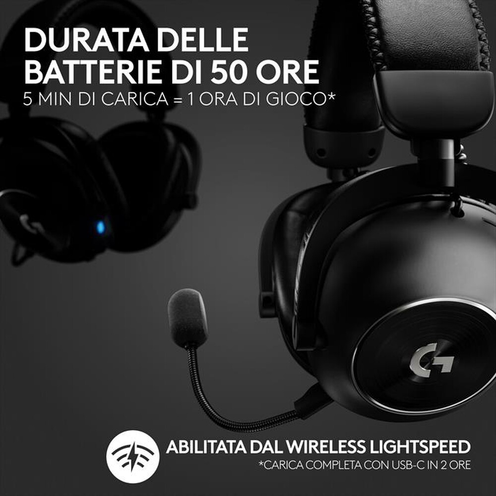 "LOGITECH - PRO2 X WIRED + HS STAND-Nero"