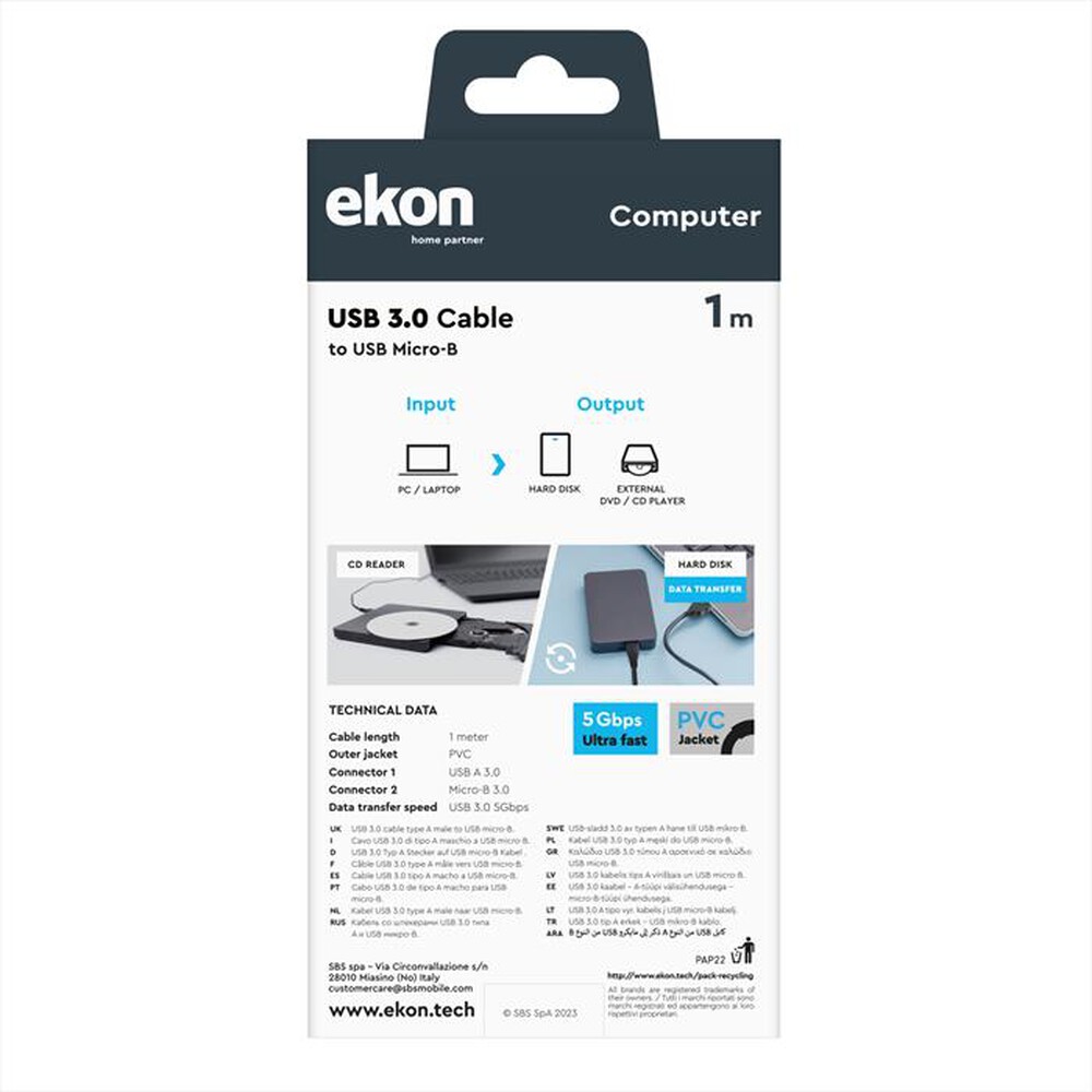 Immagine del prodotto SBS - ECITUSB3MIC10MMK-Nero