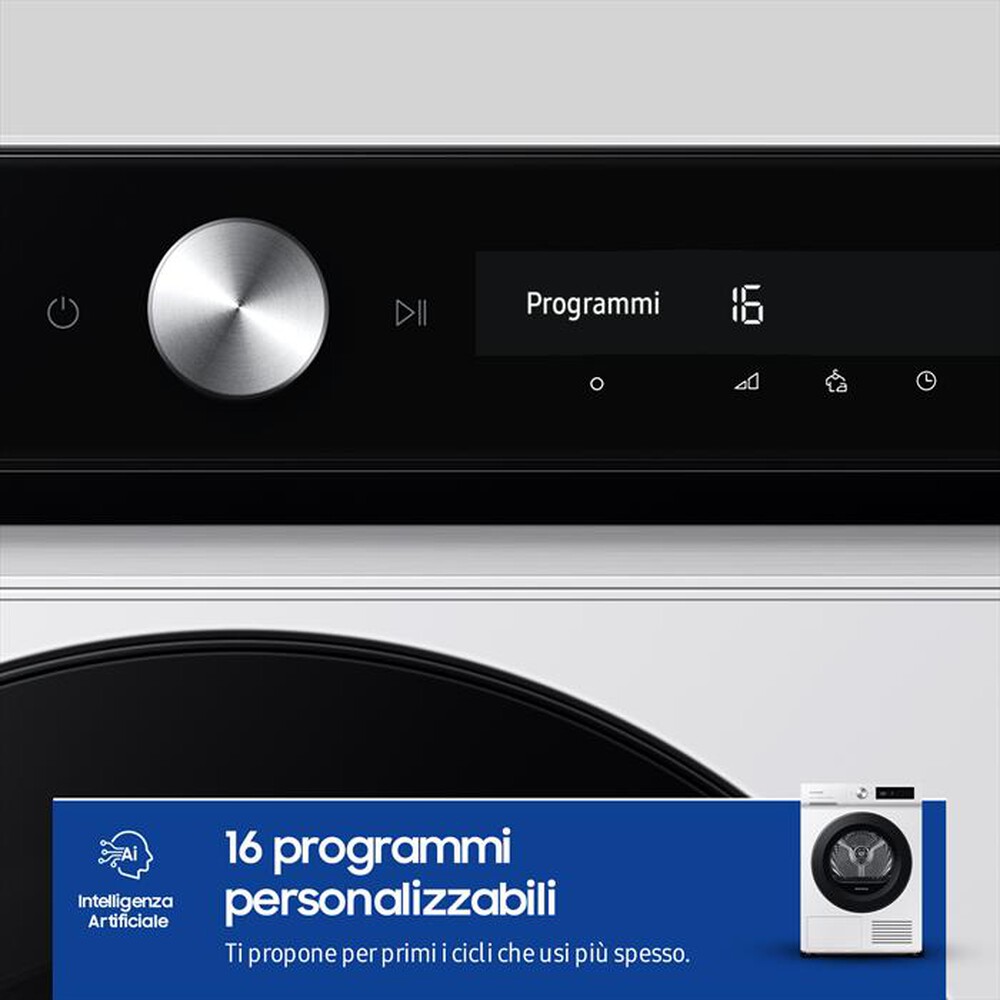 "SAMSUNG - Asciugatrice DV90BB5245AWS3 9 Kg Classe A+++-bianco oblò black"