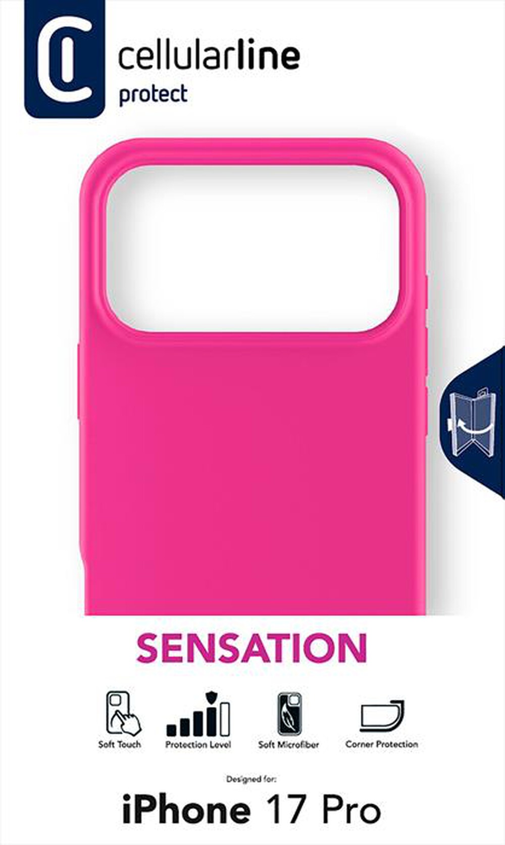Immagine del prodotto CELLULARLINE - Custodia SENSATION per IPHONE 17 PRO-Rosa