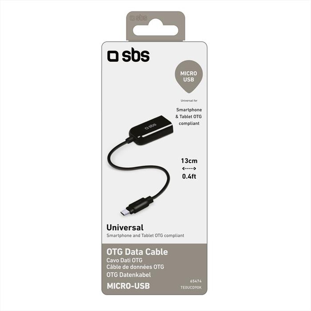 "SBS - Adattatore USB per smartphone e Tablet-Nero"