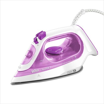 BRAUN - Ferro da stiro a vapore TEXSTYLE 3 SI3030PU-BIANCO/ROSA