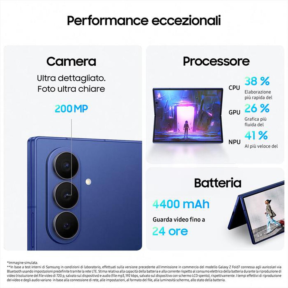 Immagine del prodotto SAMSUNG - Galaxy Z Fold7 12+512GB-Blue Shadow